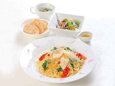 シラスと筍のパスタ